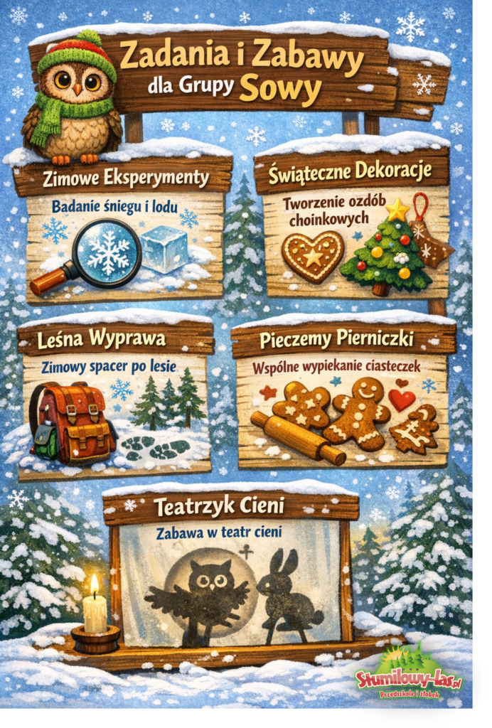 Lesni przyjaciele Sowy grudzien